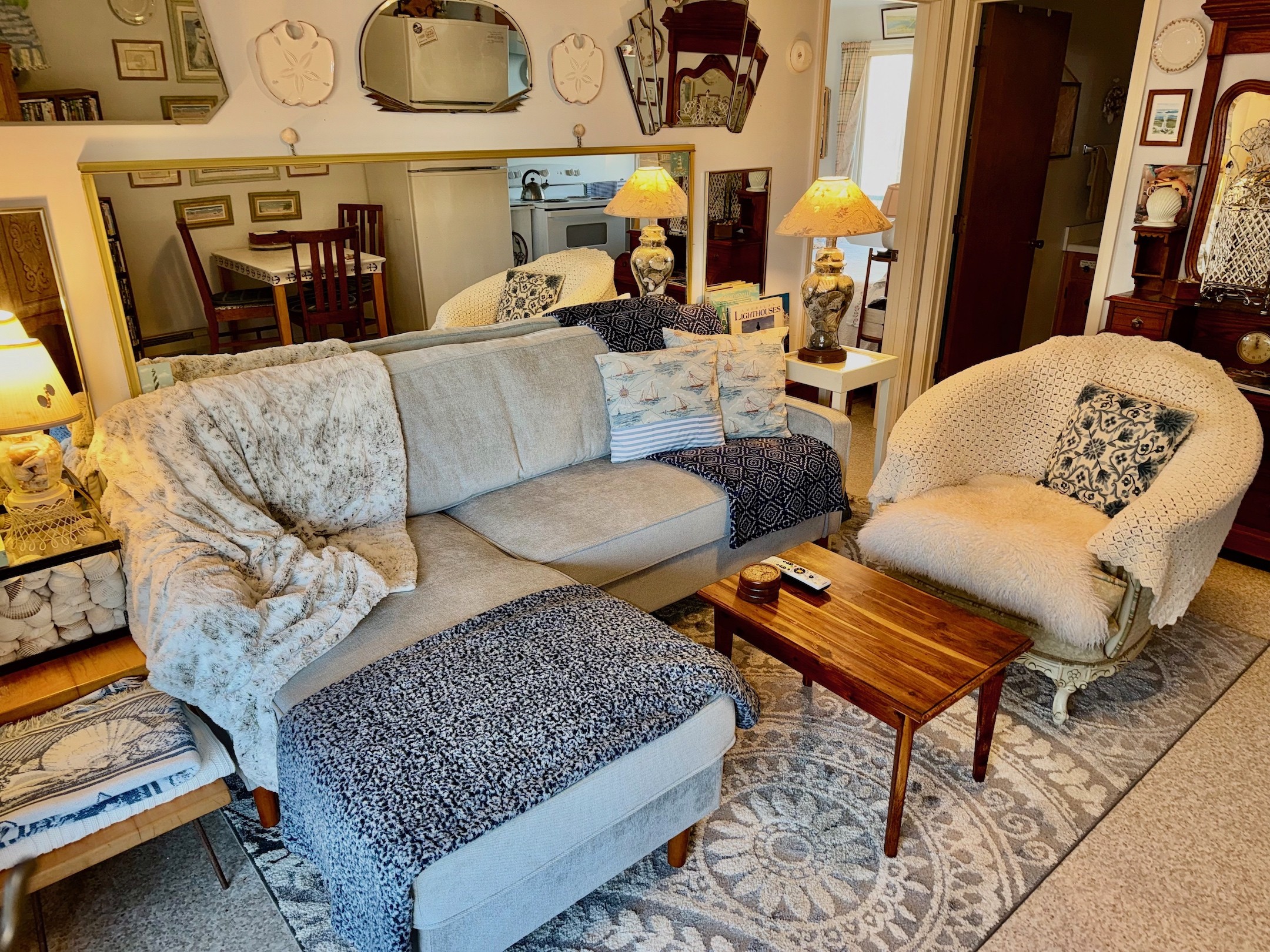 Cozy bedroom suite with charming decor.